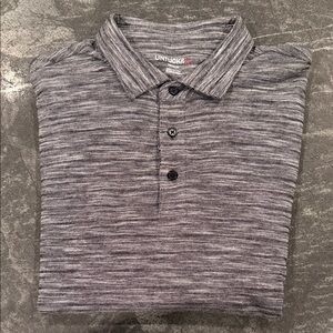 UNTUCKit Black and Grey Long-Sleeved Polo Shirt